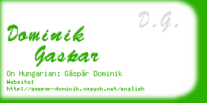 dominik gaspar business card